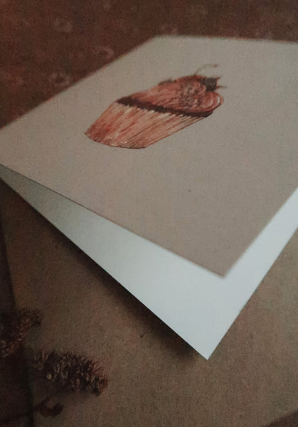 Sweet cake, folded card