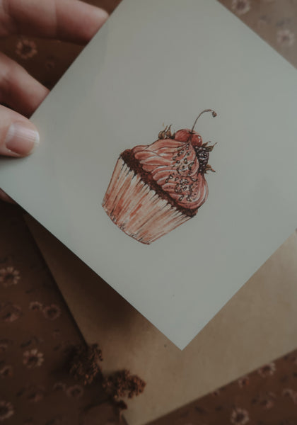 Sweet cake, folded card