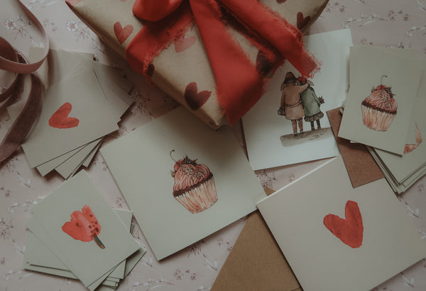 Sweet cake, folded card