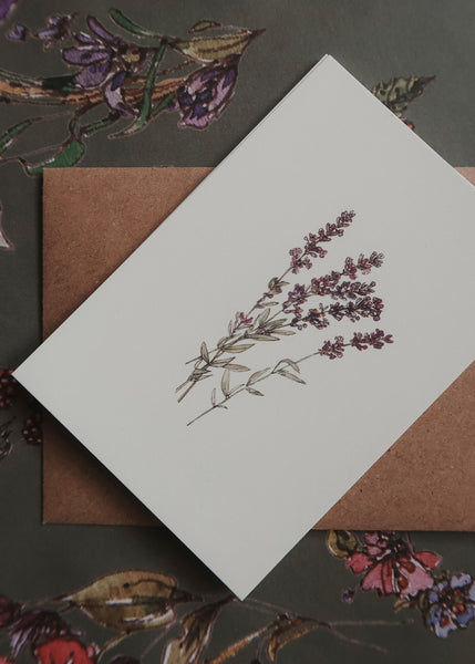 Lavender / small flat card