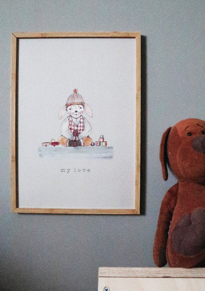 Bunny boy ART PRINT/wall decor