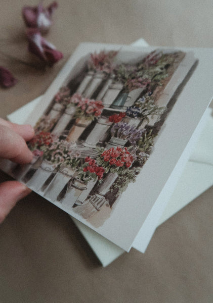 Flowers shop, folded card