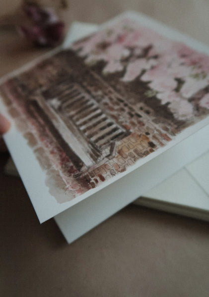 Romantic bench, folded card