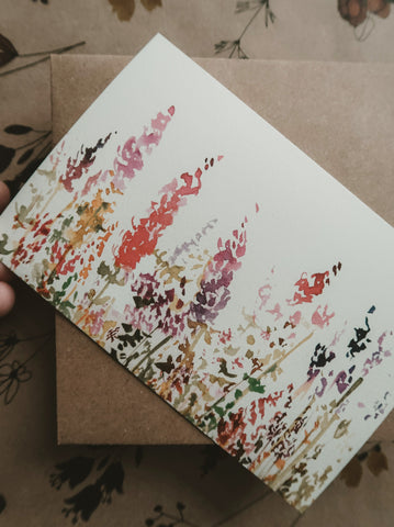 Summer meadow, postcard
