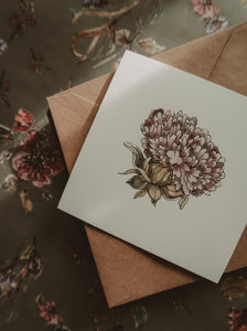 Light purple flower small flat card