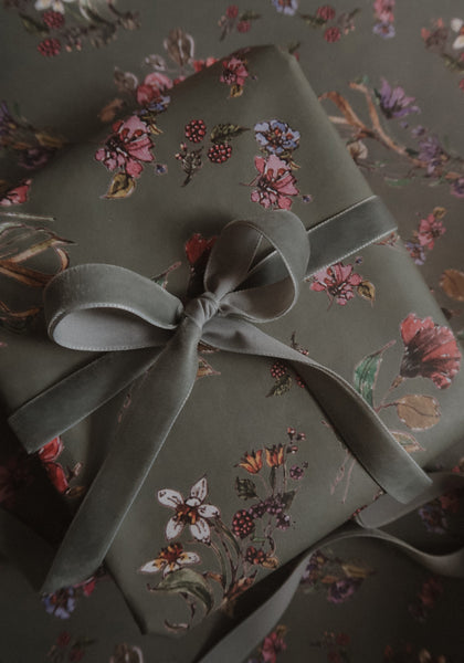Velvet ribbon GRAY length 2.5m/width 16mm