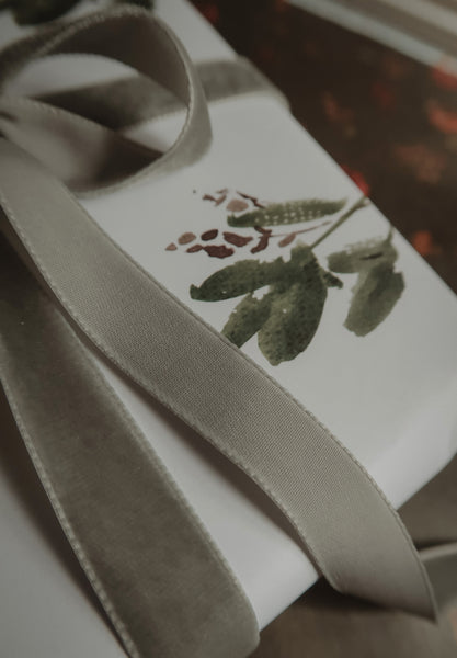 Velvet ribbon GRAY length 2.5m/width 16mm