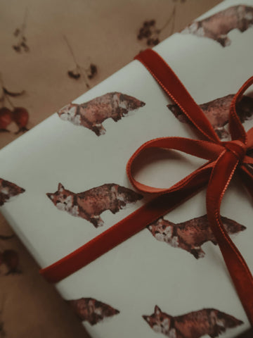 Fox wrapping paper