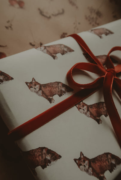 Fox wrapping paper