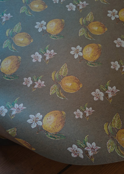 LEMONS kraft wrapping paper