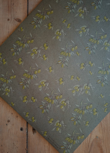SET OF 3 pieces OLIVES kraft wrapping paper