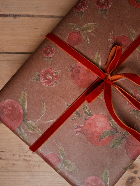 SET OF 3 pieces GRANATES kraft wrapping paper