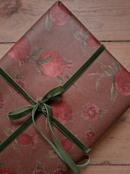 SET OF 3 pieces GRANATES kraft wrapping paper