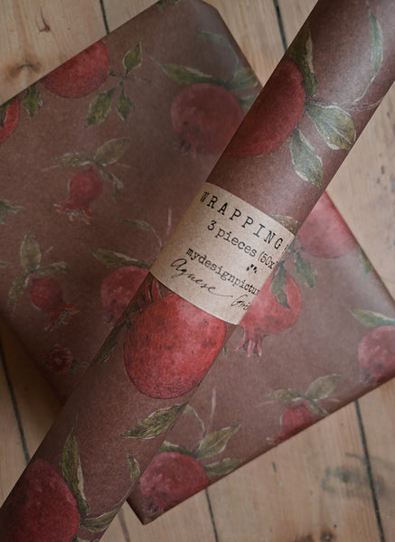 GRANATES kraft wrapping paper
