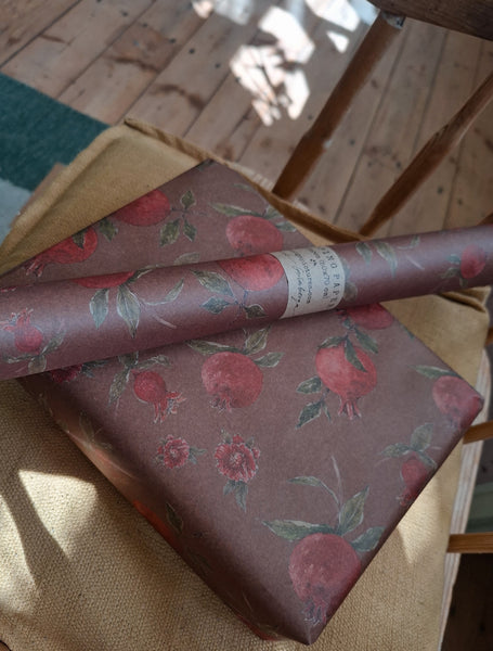 SET OF 3 pieces GRANATES kraft wrapping paper