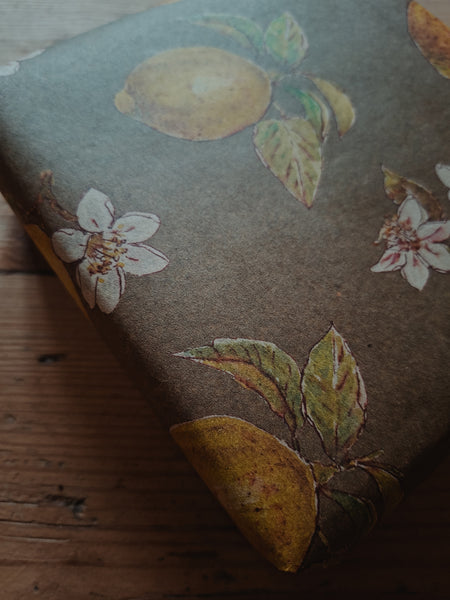 LEMONS kraft wrapping paper