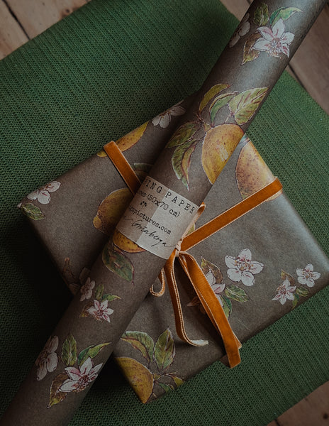 LEMONS kraft wrapping paper
