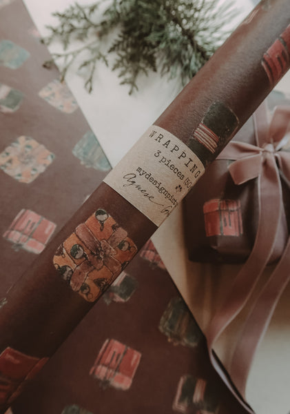 GIFTS kraft wrapping paper