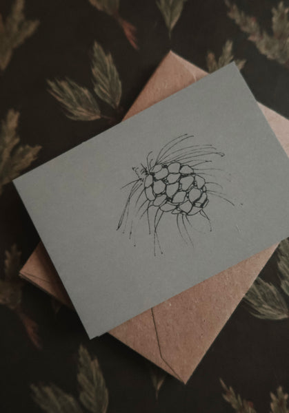 Pine cone/small flat card