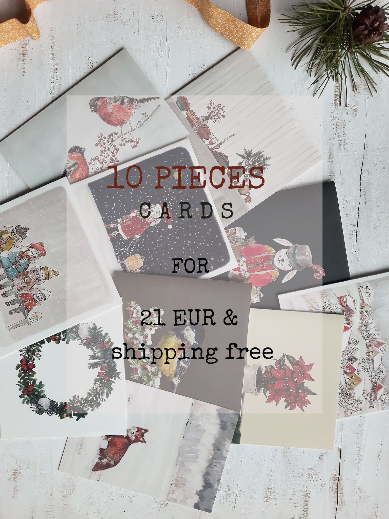 10 CHRISTMAS CARDS