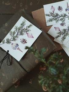 Christmas decors/small flat card