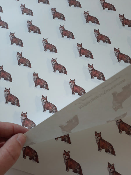 Fox wrapping paper