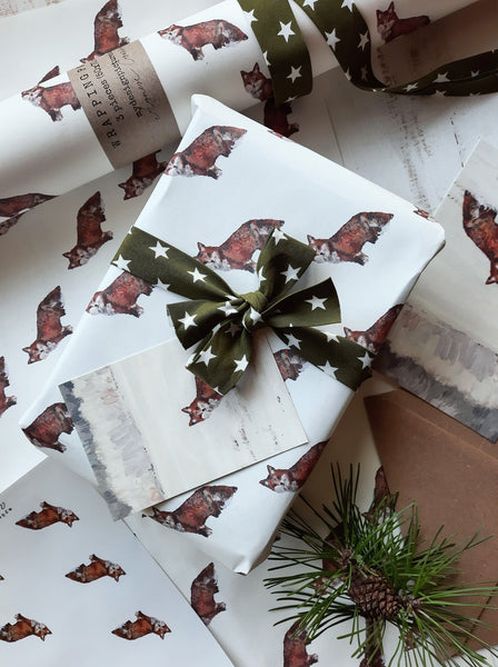 Fox wrapping paper