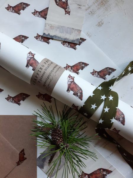 Fox wrapping paper