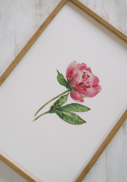 Pink peony ART PRINT/wall decor