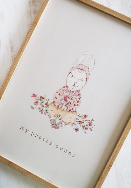 Bunny girl ART PRINT/wall decor