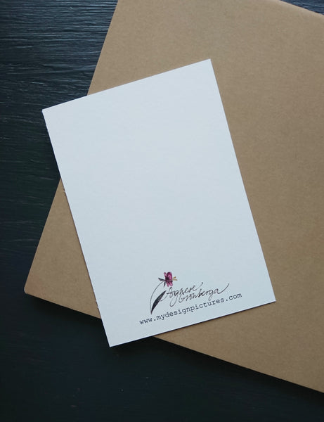 Spring flowers, small flat card